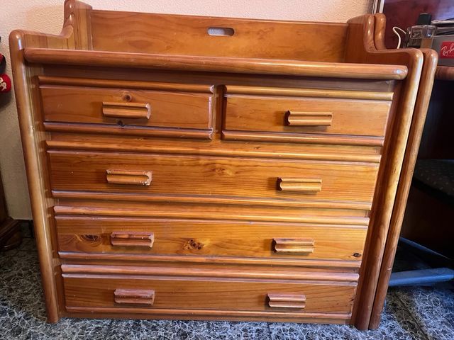 Conjunto de comoda y escritor madera