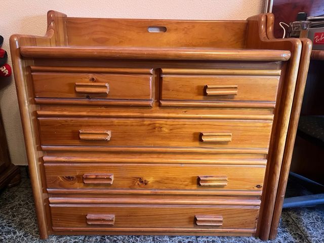 Conjunto de comoda y escritor madera