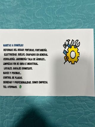 REFORMAS INTEGRALES Y SERVICIOS DEL HOGAR!