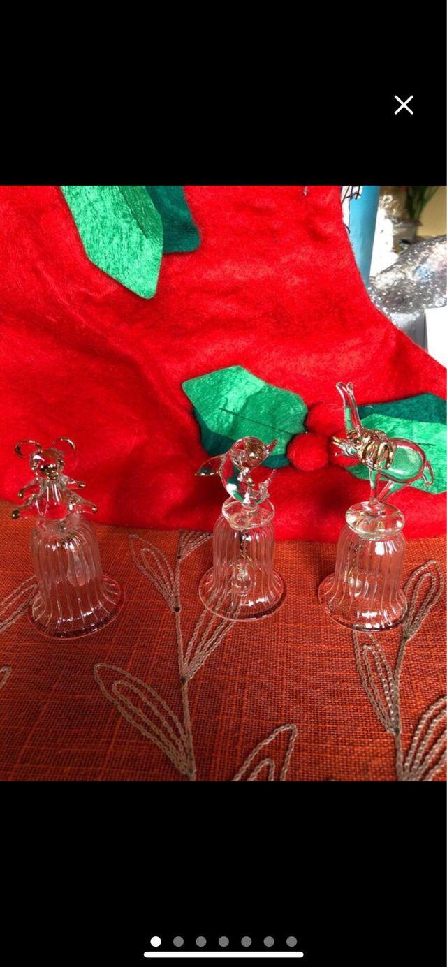 Lote de 3 campanas cristal