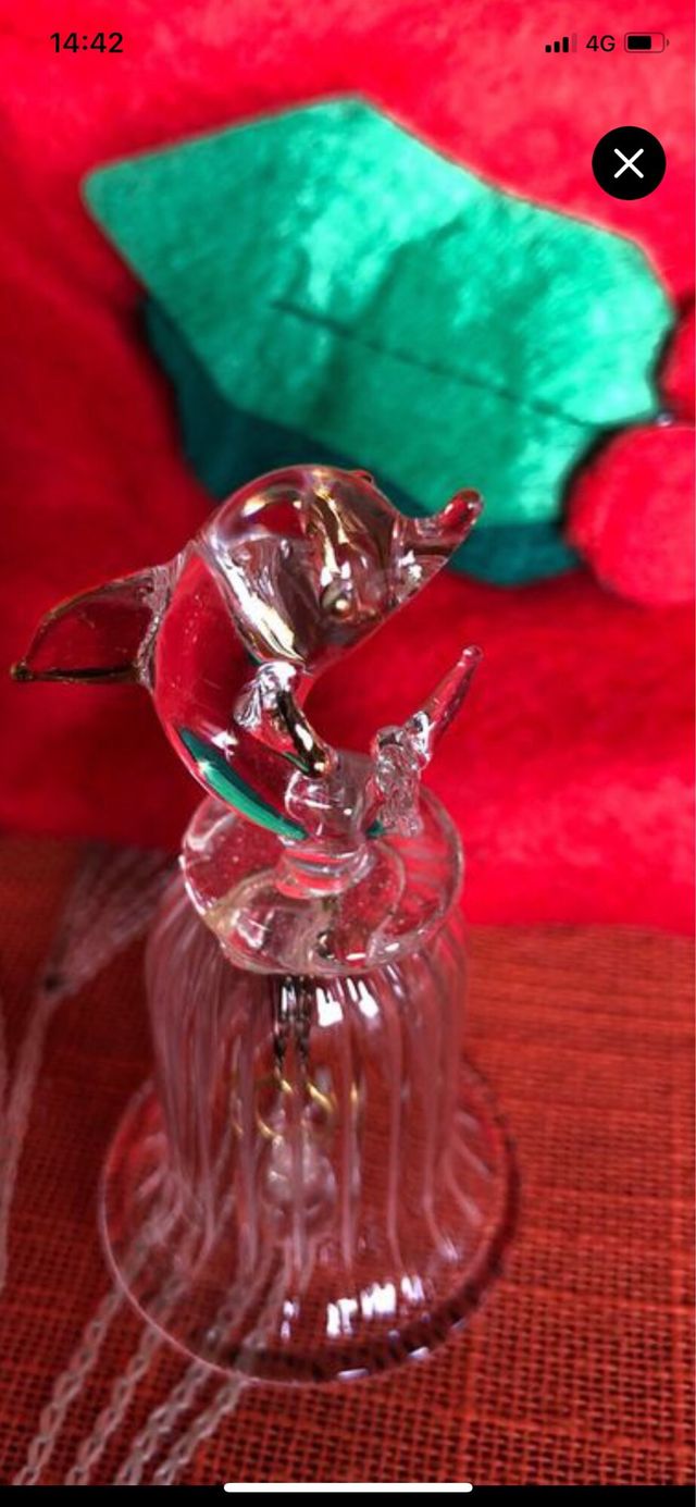 Lote de 3 campanas cristal