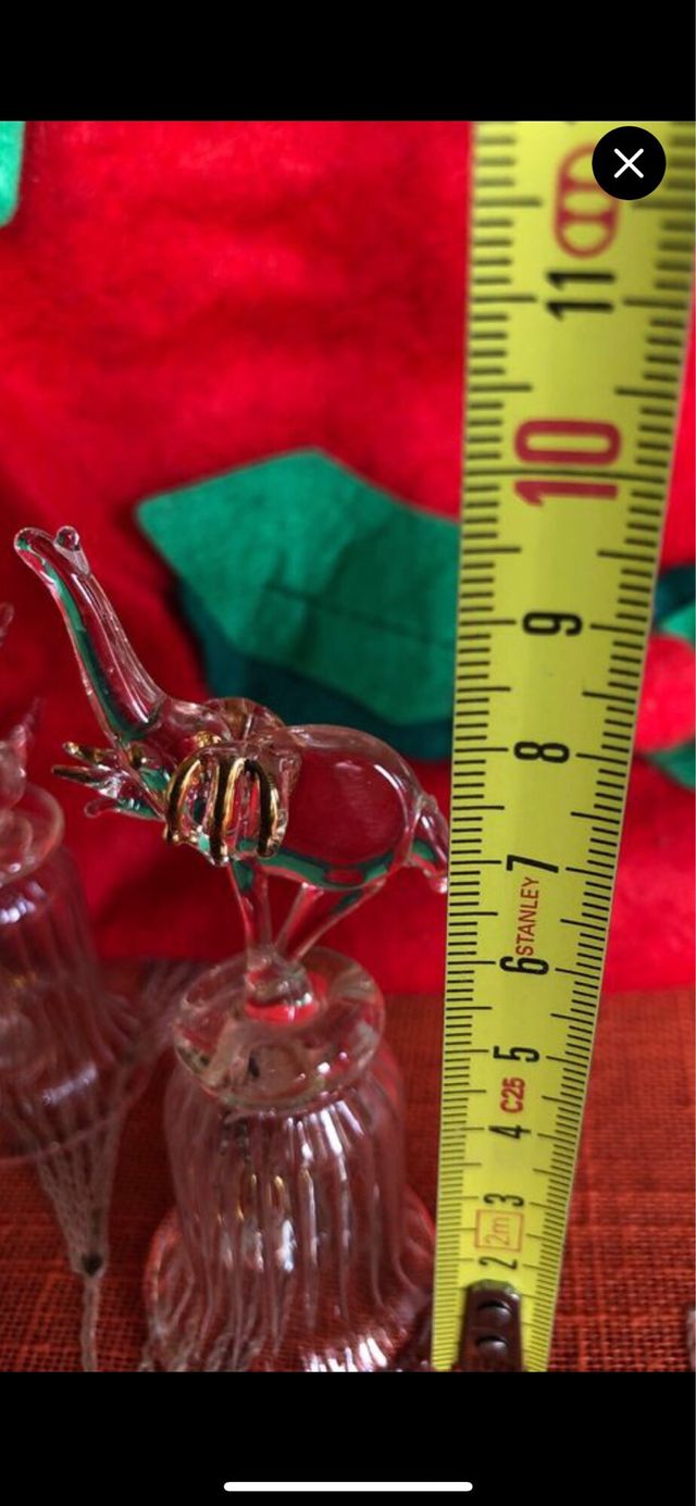 Lote de 3 campanas cristal