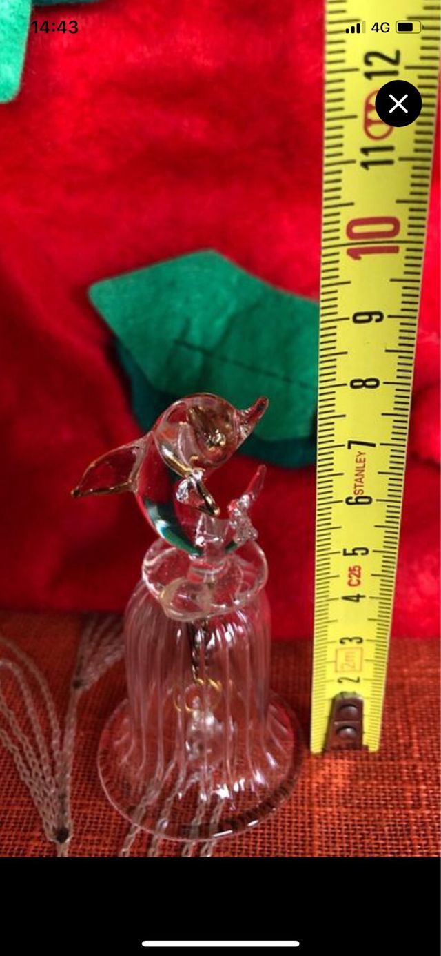 Lote de 3 campanas cristal