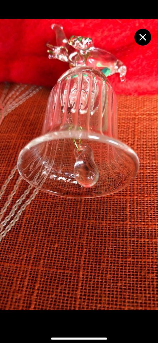 Lote de 3 campanas cristal