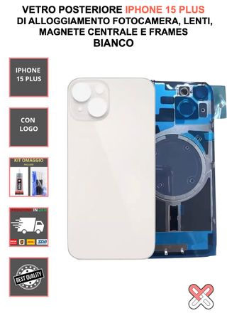 VETRO POSTERIORE COMPLETO PER IPHONE 15 PLUS