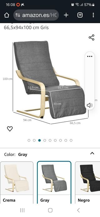 Sillon de salón con reposapies HOMCOM
