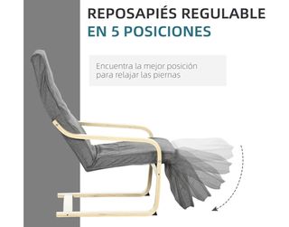 Sillon de salón con reposapies HOMCOM