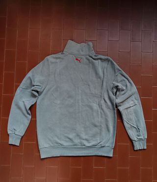 Puma felpa uomo con zip taglia S grigio
