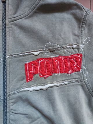 Puma felpa uomo con zip taglia S grigio