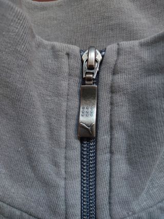 Puma felpa uomo con zip taglia S grigio