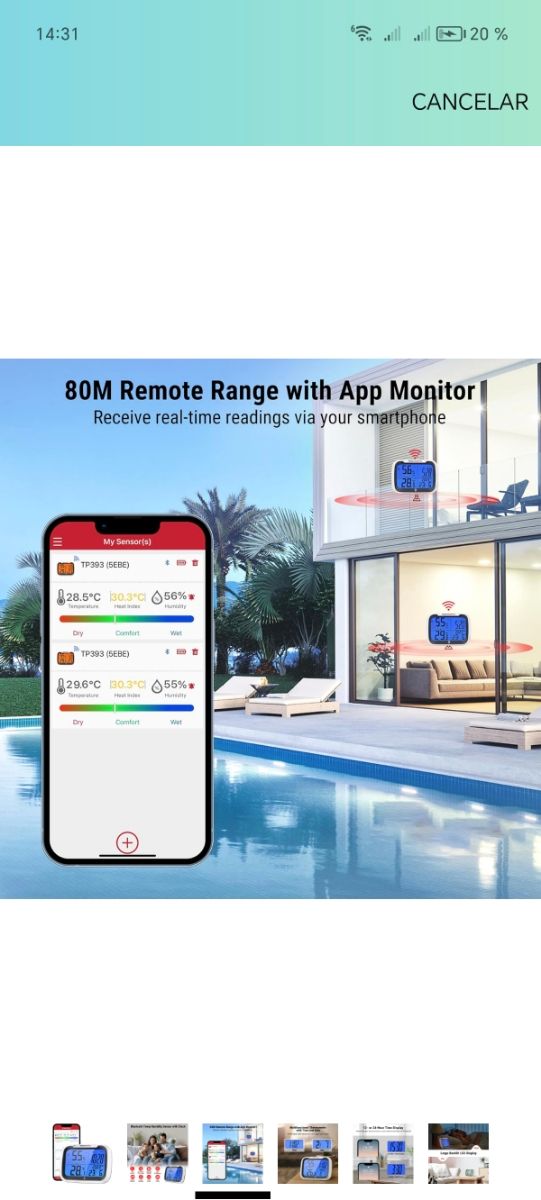 Termometro digitale Bluetooth