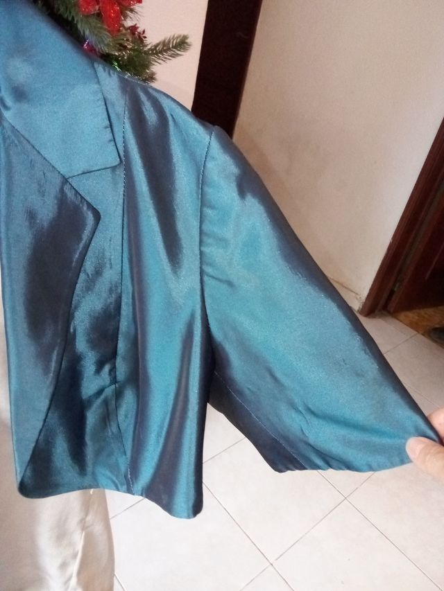 Bolero de cerimónia Azul S-36