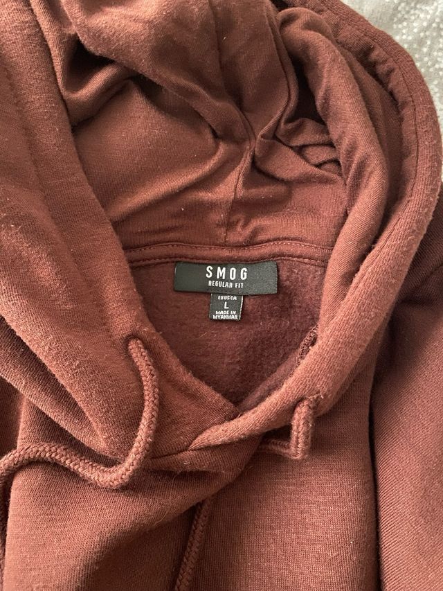 Sudadera hombre burdeos