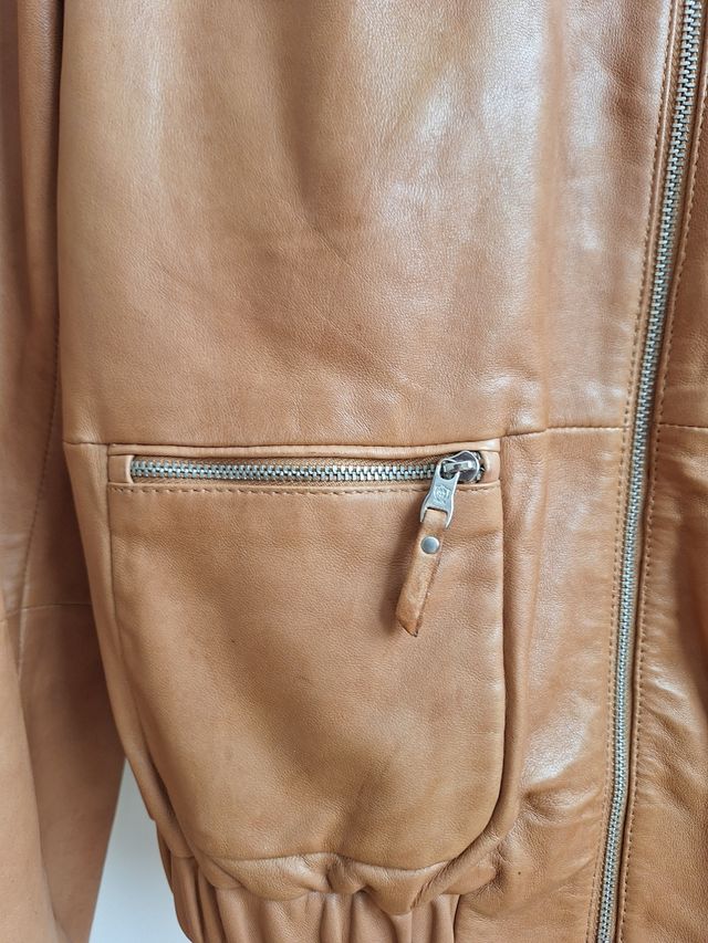 Cazadora napa Massimo Dutti