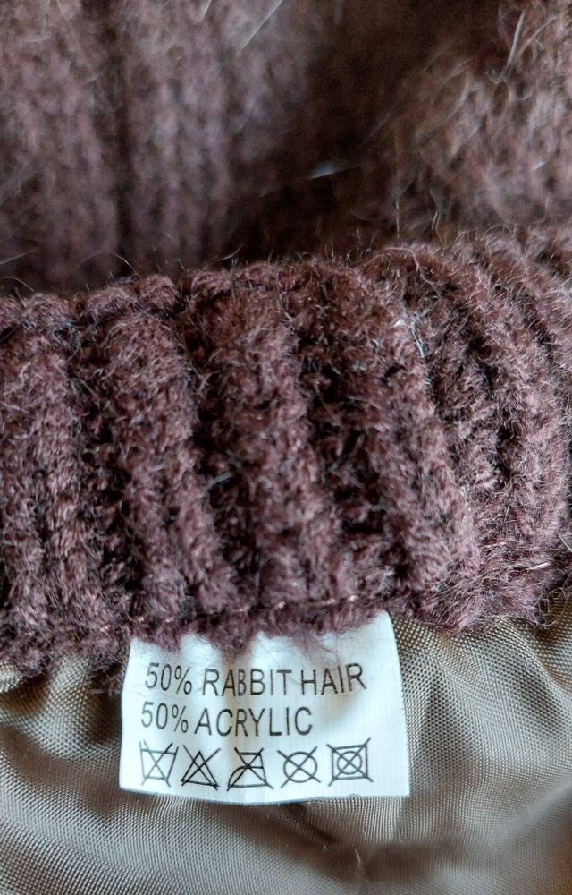 Pack guantes piel y gorro marrón oscuro