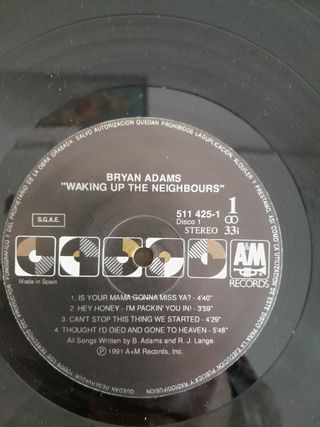 Vinilo Brian Adams Waking up the neighbours