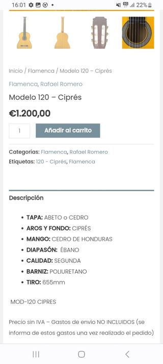 Guitarra flamenca Rafael Romero