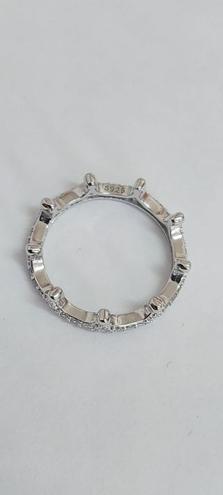 Anillo corona encantada plata de ley