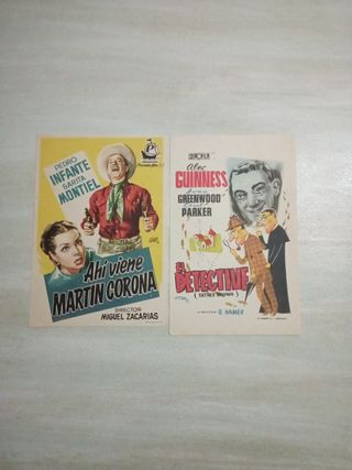 Carteleras de peliculas de cine de mano