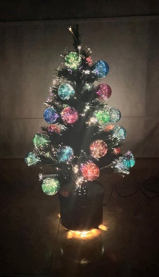 Árbol de navidad de fibra óptica