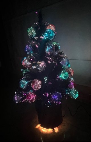 Árbol de navidad de fibra óptica