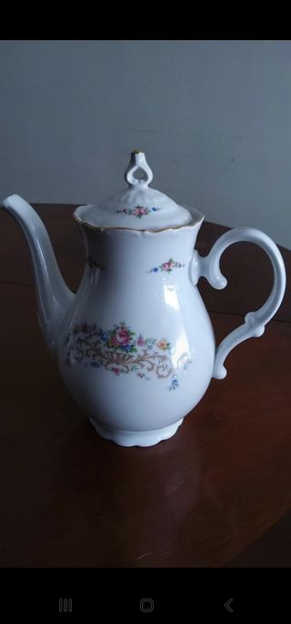 Juego completo de té de porcelana fina de cristal