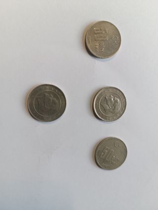 15 Monedas 50 bin liras turcas antiguas (50.000)