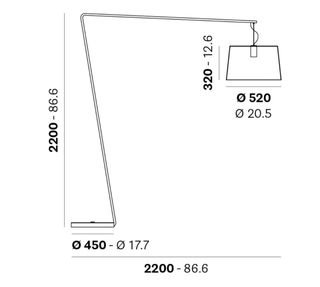 Lampara de pie Pedrali