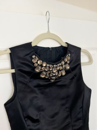 Vestido Zara negro joya talla XS
