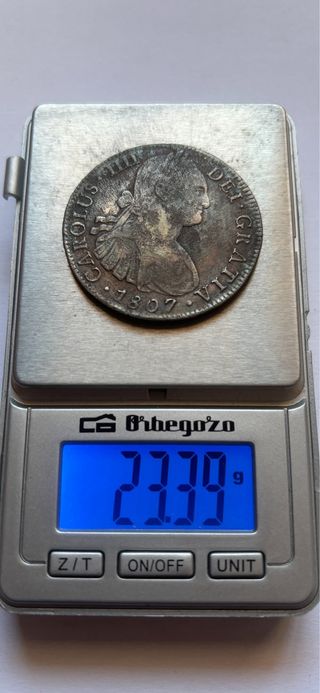 8 reales 1807 Mexico (BC+/MBC-) Carlos IIII