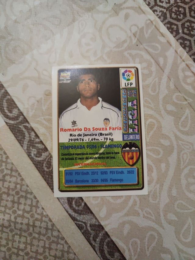Cromo Romario Valencia CF 96/97