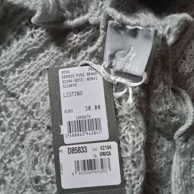 Sciarpone grigio perla Deha