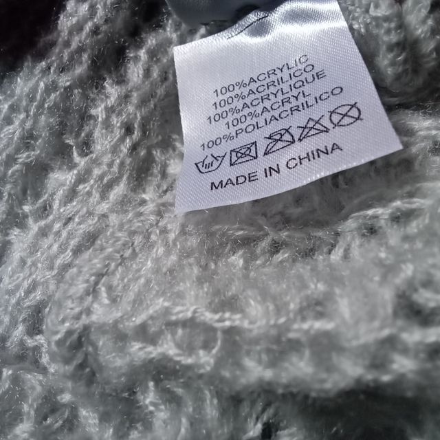 Sciarpone grigio perla Deha