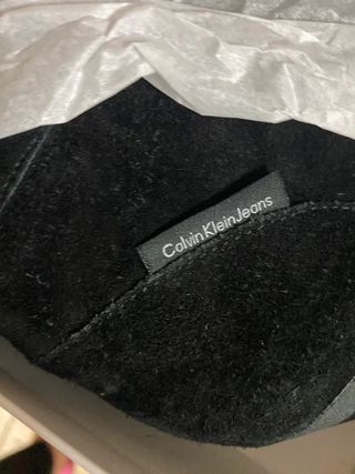 Cuñas invierno terciopelo negras tipo botín