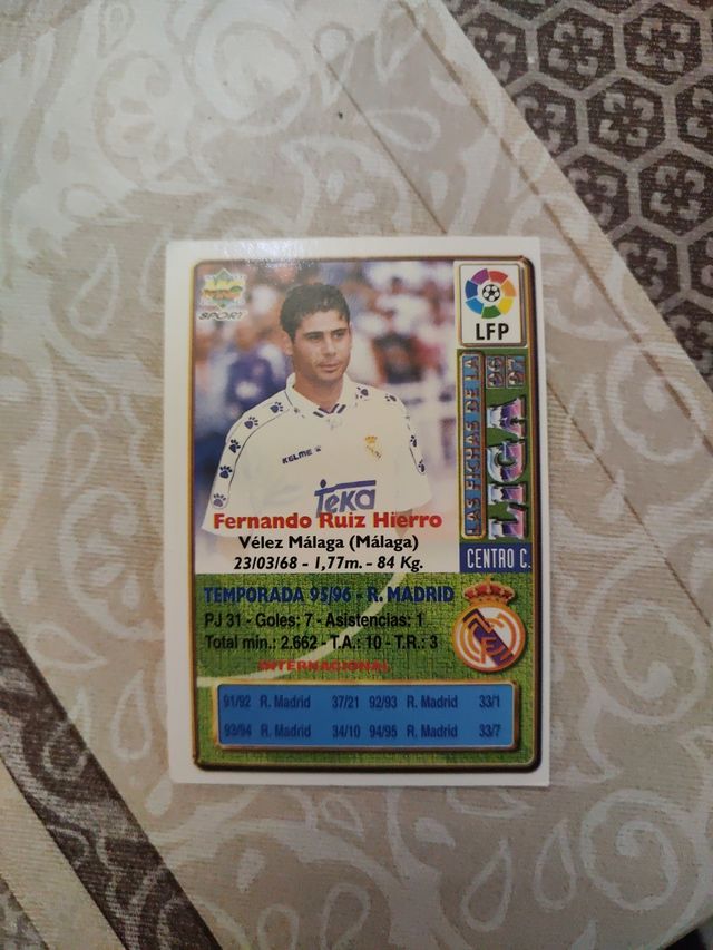 Cromo Fernando Hierro R.Madrid 96/97