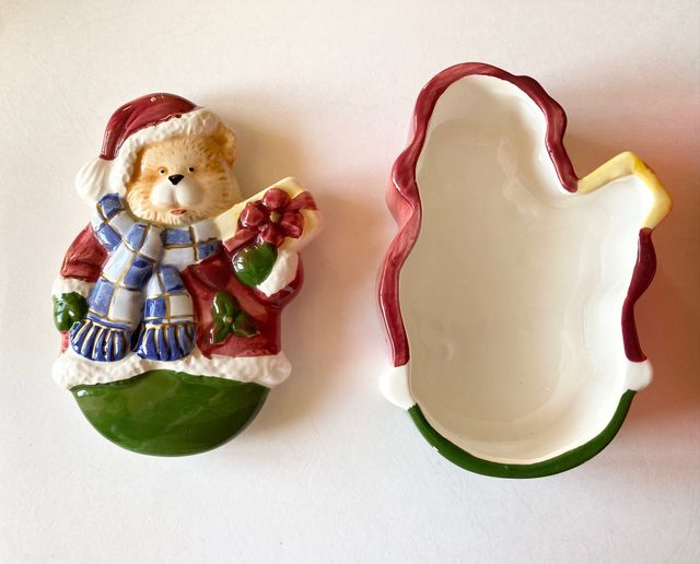 Set di 2 Portacandele e Scatola Babbo Natale Agip