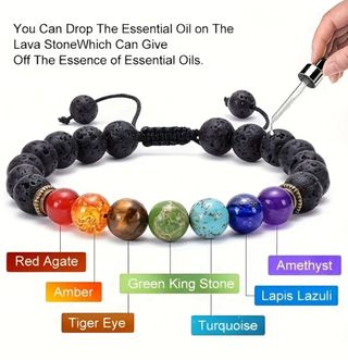 Pulsera volcánica chakras 