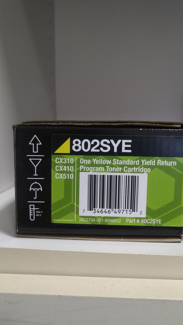 Toner originale Lexmark 80C2SYE 802SYE GIALLO