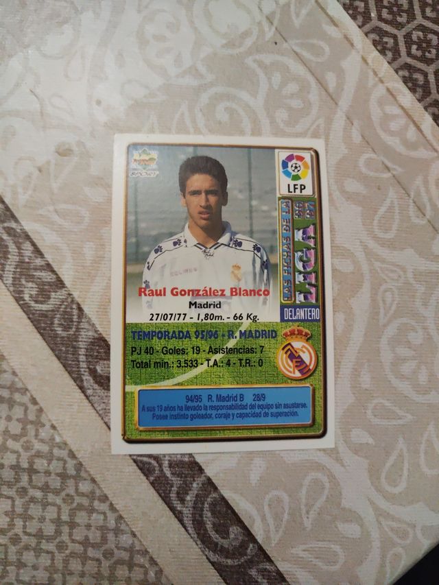 Cromo Raúl R. Madrid 96/97