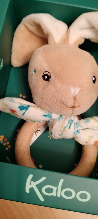 NUEVO Peluche Sonajero mordedor conejito