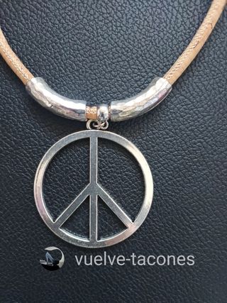 ⭐ Collar de la paz en zamak y corcho  🎁