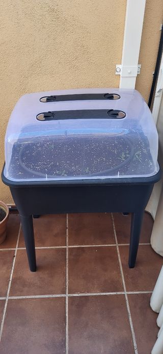 Huerto urbano y sistema riego