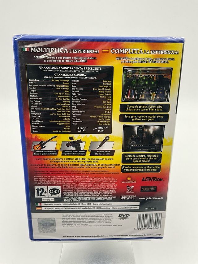PRECINTADO GUITAR HERO WORLD TOUR PARA PS2