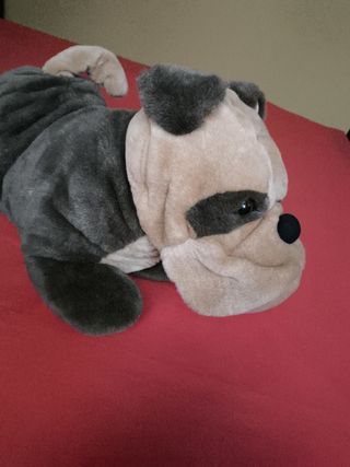 PELUCHE PERRO BULLGOG GRANDE MUY SUAVE AL TACTO