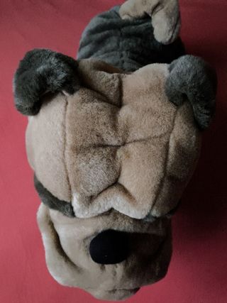 PELUCHE PERRO BULLGOG GRANDE MUY SUAVE AL TACTO