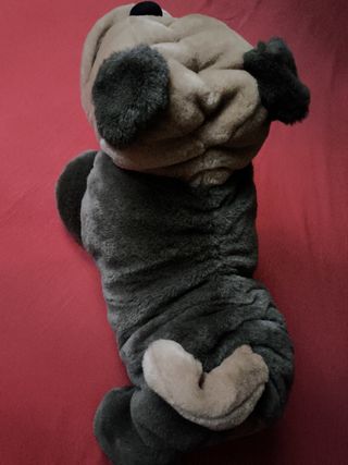 PELUCHE PERRO BULLGOG GRANDE MUY SUAVE AL TACTO