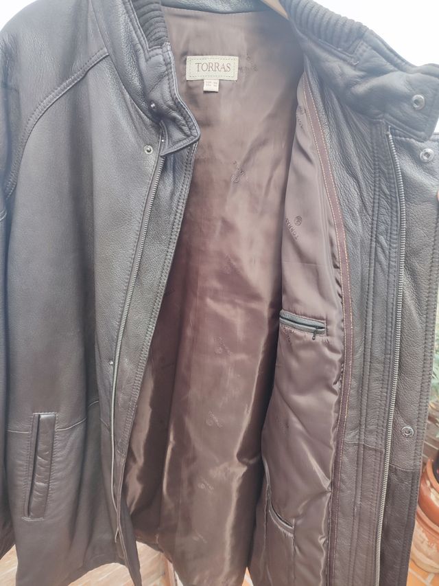 Chaquetón 3/4 de piel