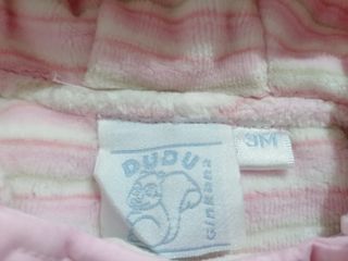 Buzo bebé DUDU color rosa, talla 3 meses. Nuevo.