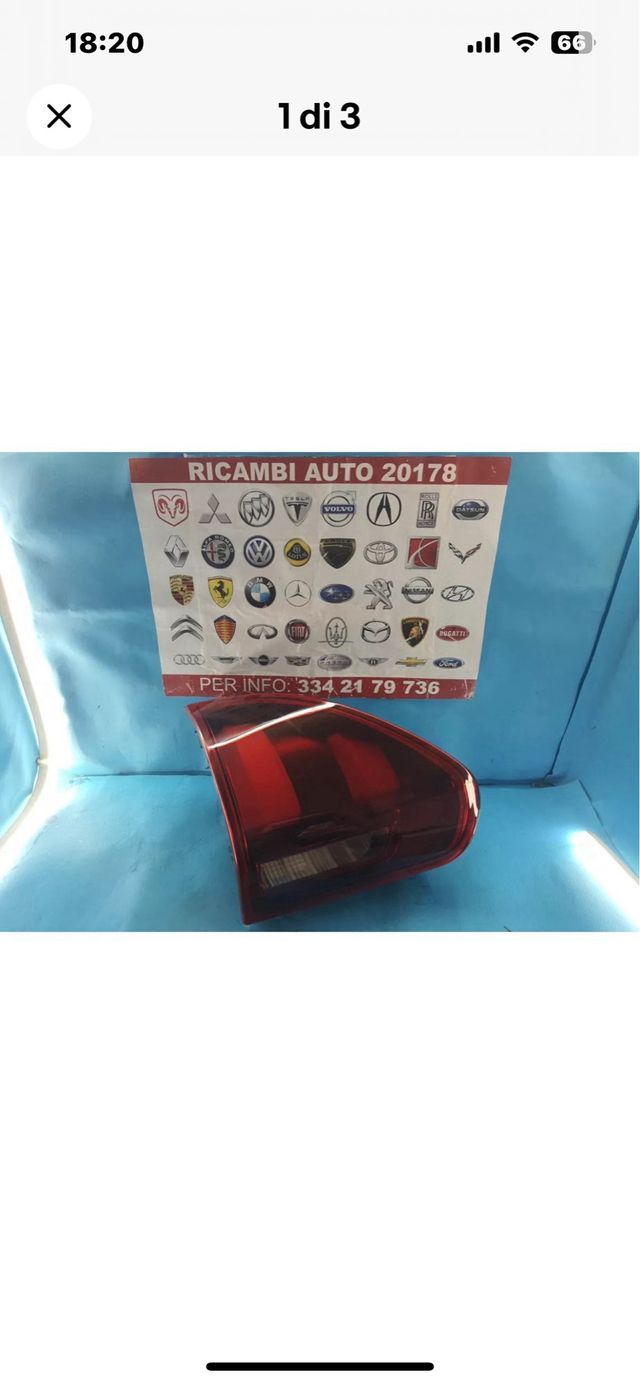 FANALE POSTERIORE SINISTRO PORTELLONE PEUGEOT 2008