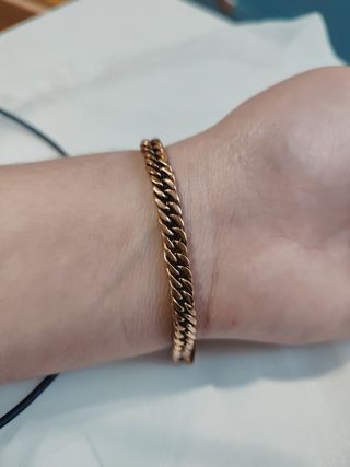 Pulsera vintage de cadena de doble eslabón